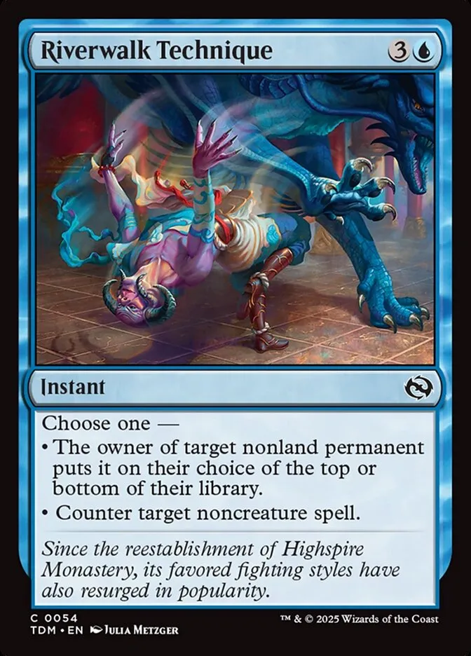 2025 Tarkir: Dragonstorm Riverwalk Technique common #54 common card image