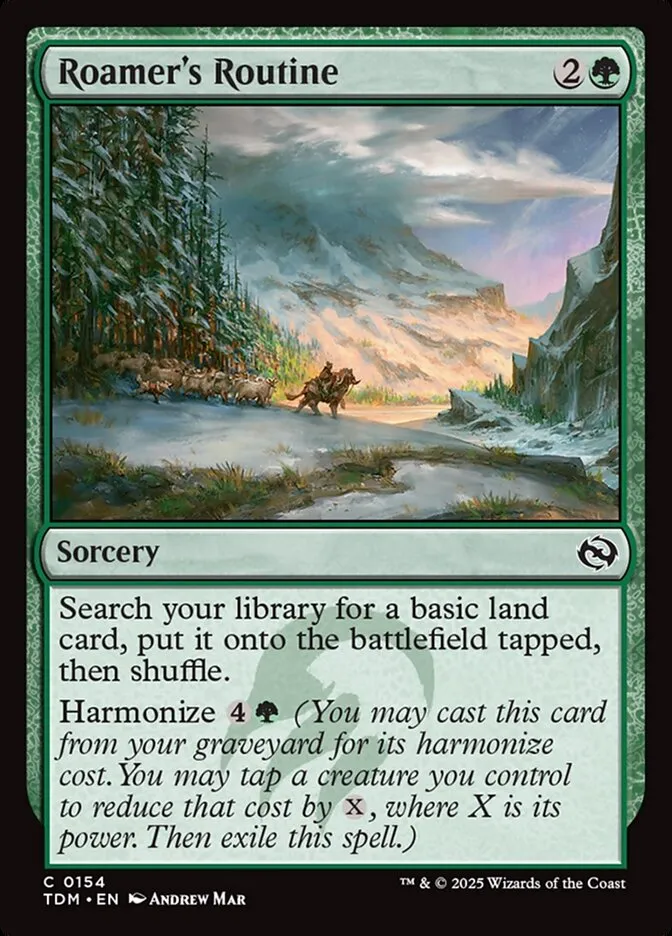 2025 Tarkir: Dragonstorm Roamer's Routine #154 common card image