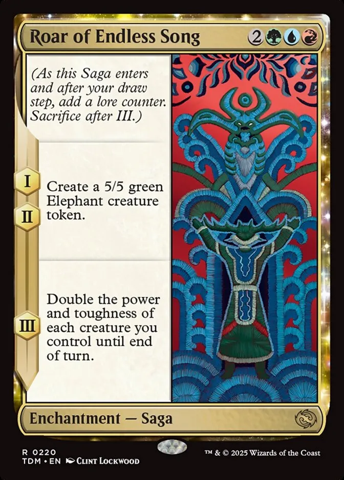 2025 Tarkir: Dragonstorm Roar of Endless Song #220 rare card image