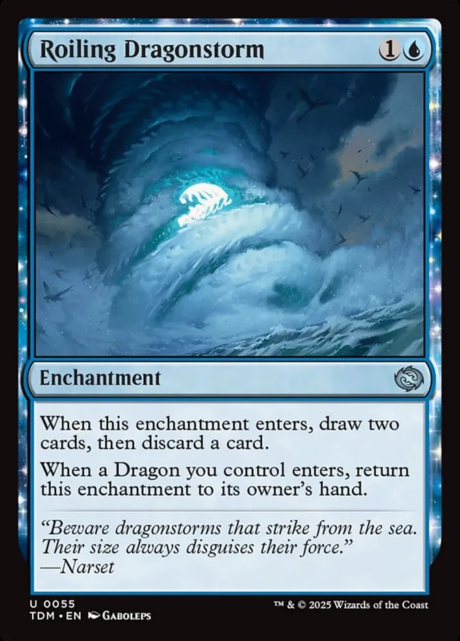 2025 Tarkir: Dragonstorm Roiling Dragonstorm uncommon #55 uncommon card image