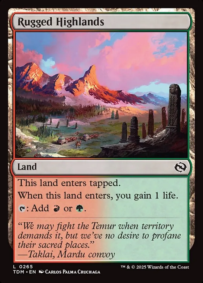 2025 Tarkir: Dragonstorm Rugged Highlands #265 common card image