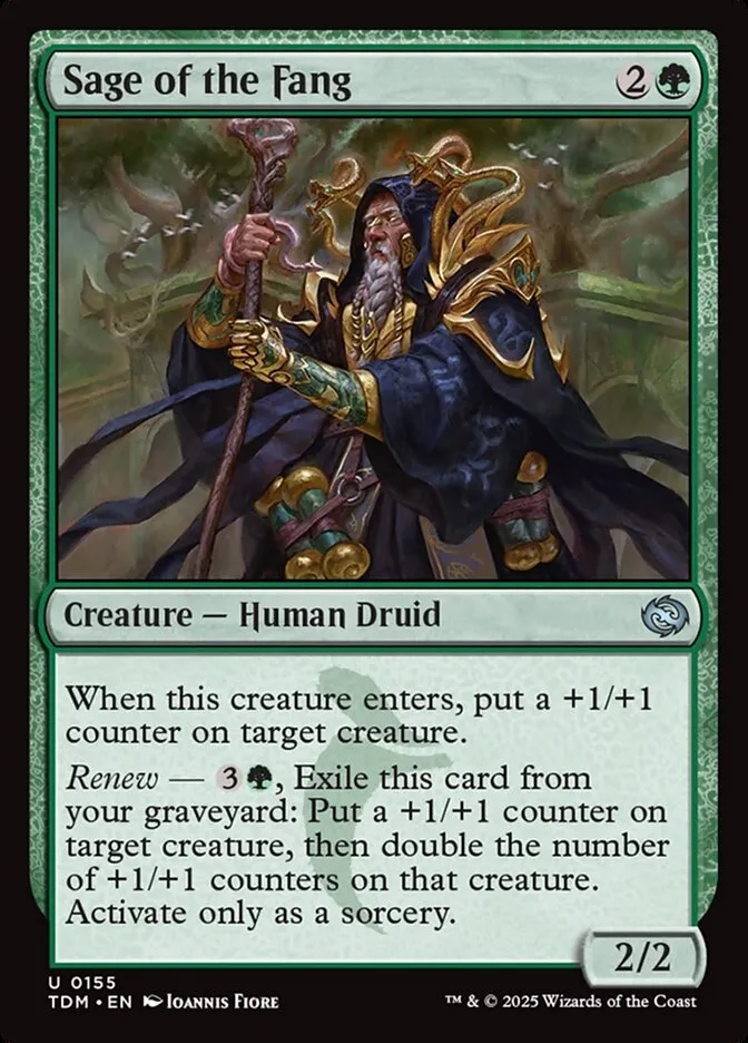 2025 Tarkir: Dragonstorm Sage of the Fang #155 uncommon card image
