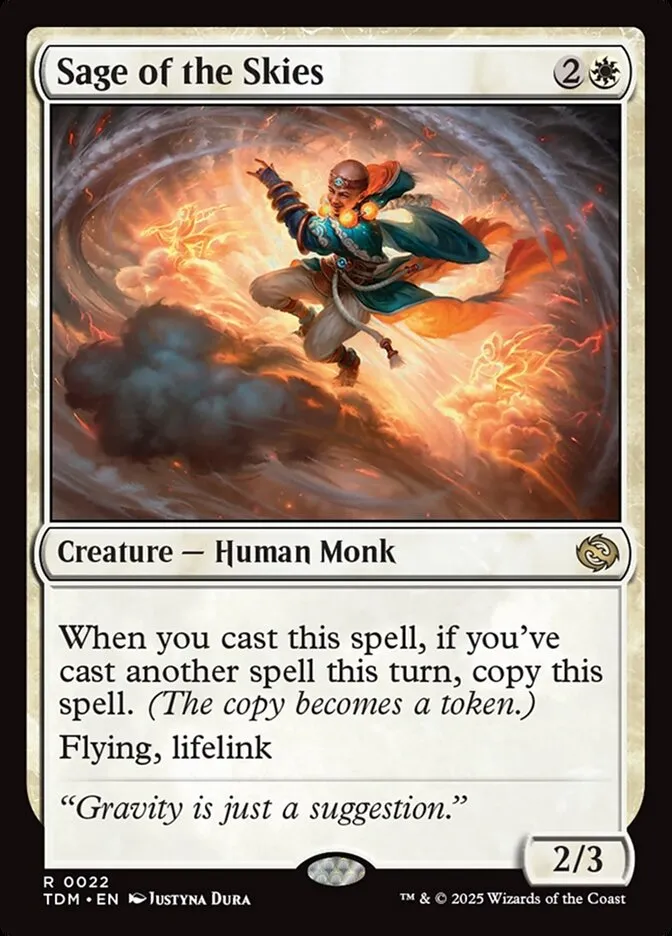 2025 Tarkir: Dragonstorm Sage of the Skies rare #22 rare card image