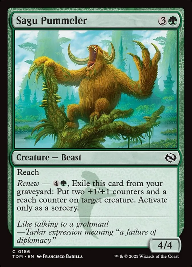 2025 Tarkir: Dragonstorm Sagu Pummeler #156 common card image