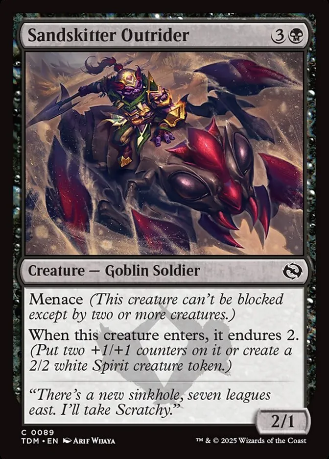 2025 Tarkir: Dragonstorm Sandskitter Outrider #89 common card image