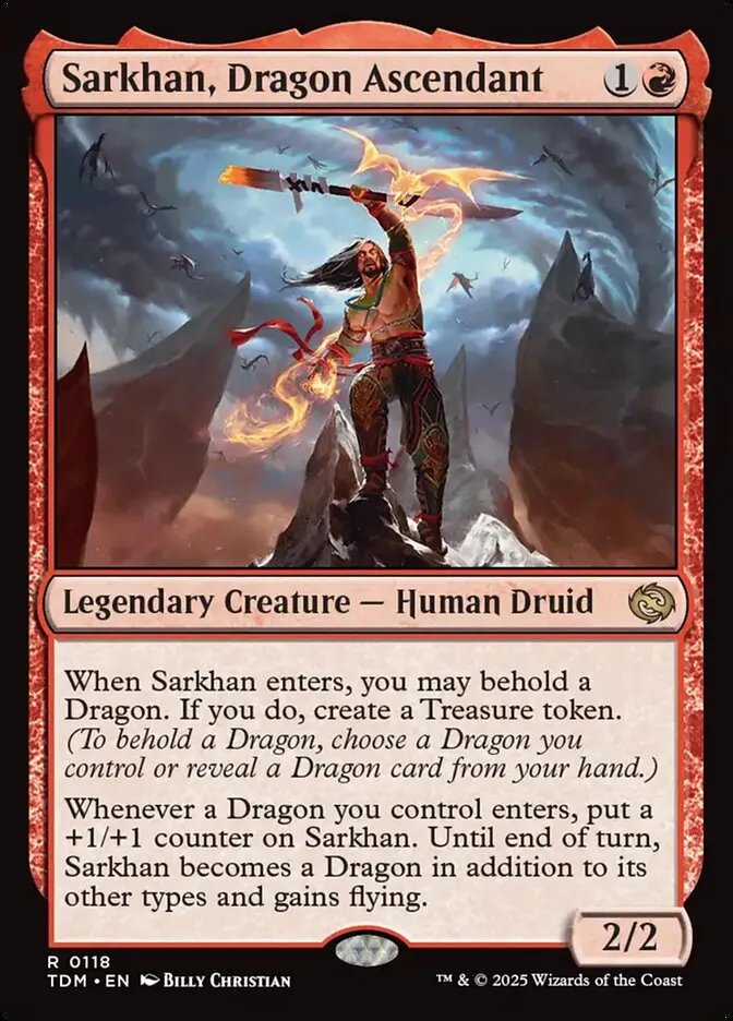 2025 Tarkir: Dragonstorm Sarkhan, Dragon Ascendant #118 rare card image