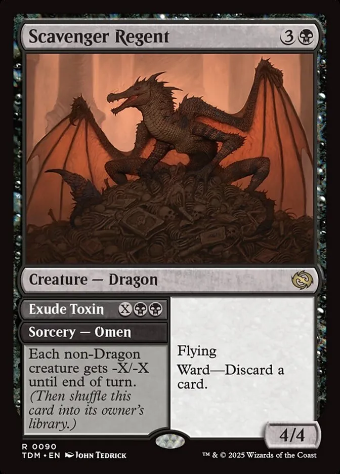 2025 Tarkir: Dragonstorm Scavenger Regent // Exude Toxin #90 rare card image