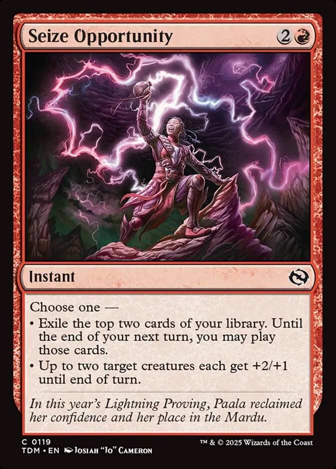 2025 Tarkir: Dragonstorm Seize Opportunity #119 common card image