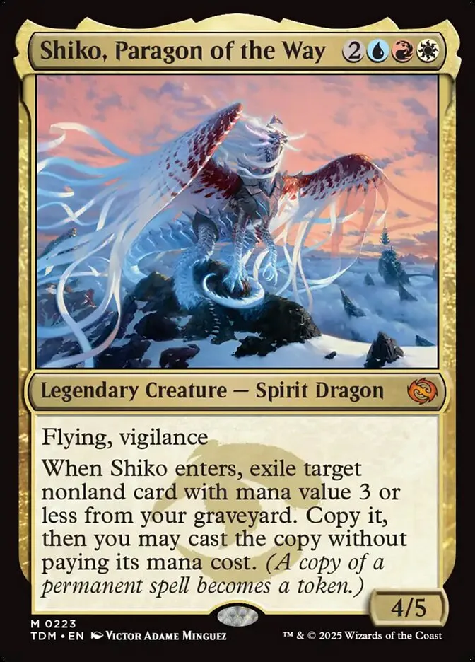 2025 Tarkir: Dragonstorm Shiko, Paragon of the Way #223 mythic card image