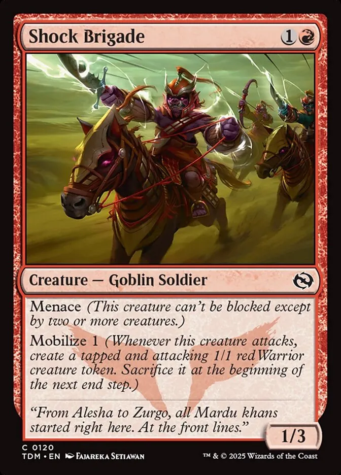 2025 Tarkir: Dragonstorm Shock Brigade #120 common card image