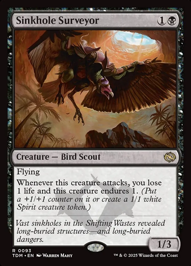 2025 Tarkir: Dragonstorm Sinkhole Surveyor #93 rare card image