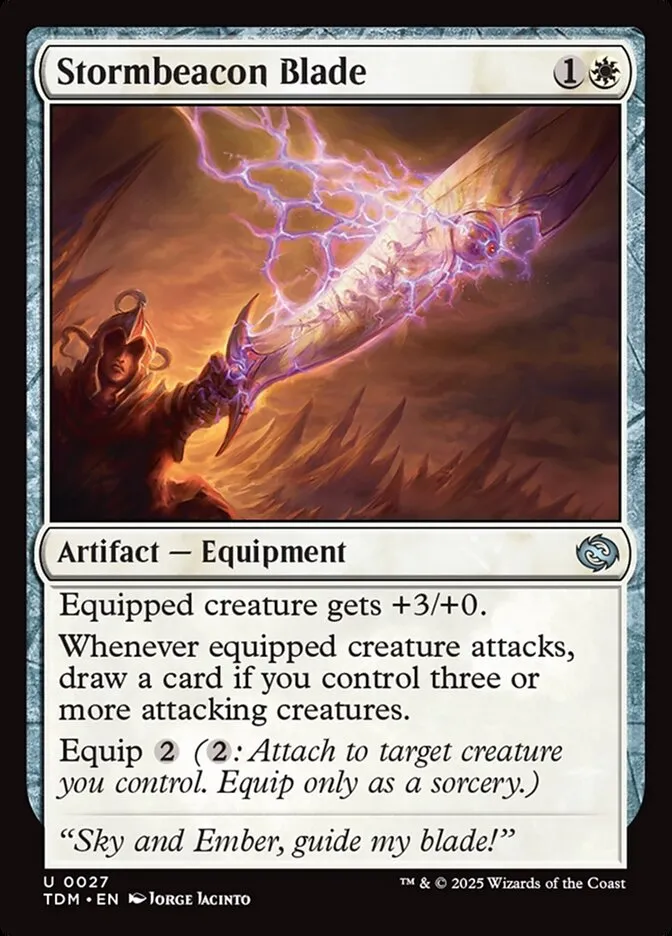 2025 Tarkir: Dragonstorm Stormbeacon Blade uncommon #27 uncommon card image