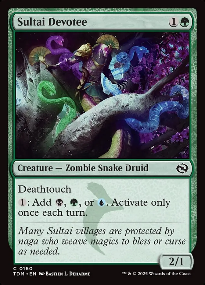 2025 Tarkir: Dragonstorm Sultai Devotee common #160 common card image