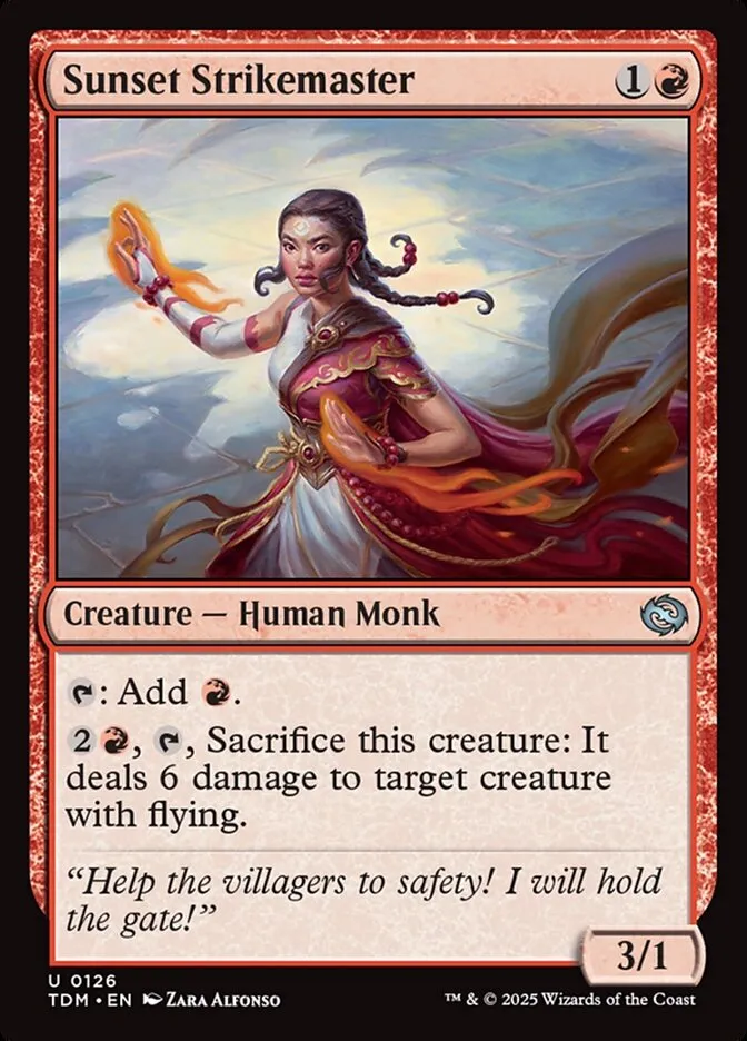 2025 Tarkir: Dragonstorm Sunset Strikemaster #126 uncommon card image