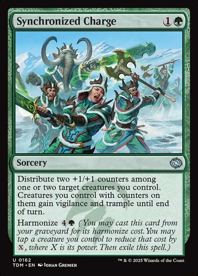 2025 Tarkir: Dragonstorm Synchronized Charge uncommon #162 uncommon card image