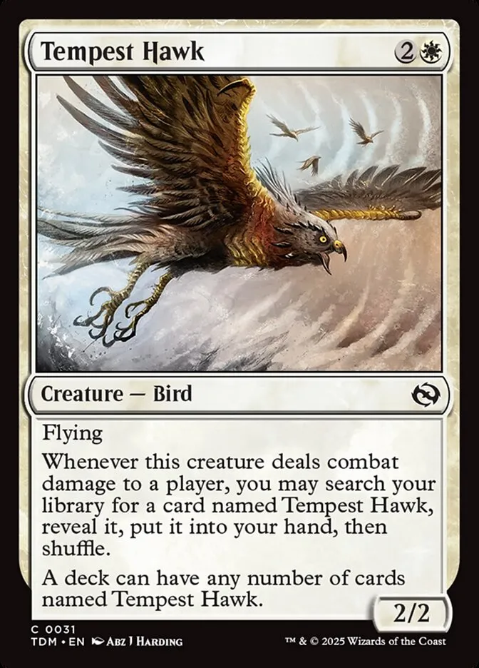 2025 Tarkir: Dragonstorm Tempest Hawk common #31 common card image