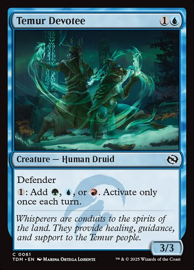 2025 Tarkir: Dragonstorm Temur Devotee common #61 common card image