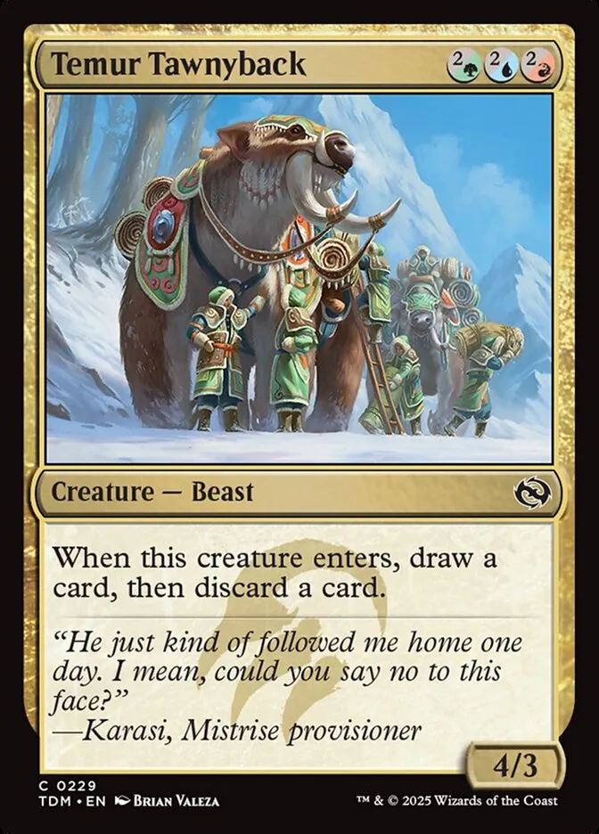 2025 Tarkir: Dragonstorm Temur Tawnyback #229 common card image