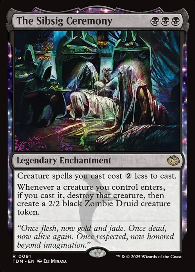 2025 Tarkir: Dragonstorm The Sibsig Ceremony #91 rare card image