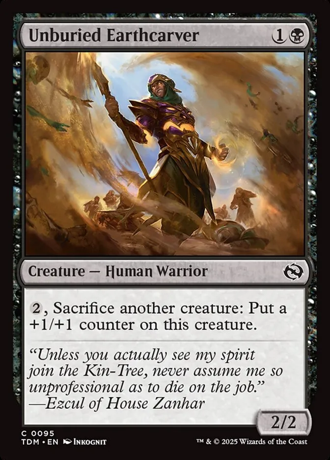 2025 Tarkir: Dragonstorm Unburied Earthcarver #95 common card image