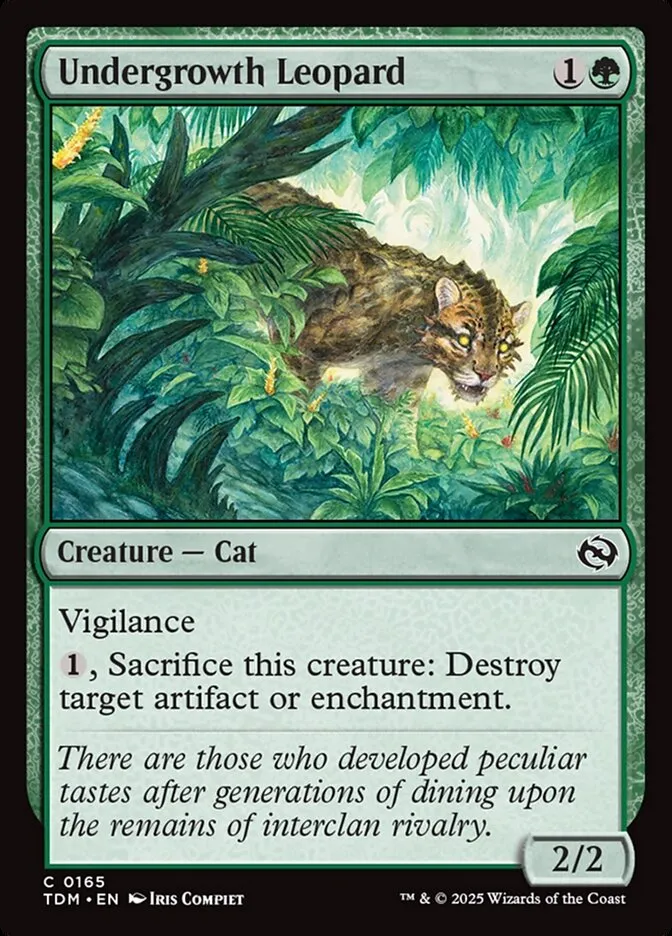 2025 Tarkir: Dragonstorm Undergrowth Leopard common #165 common card image