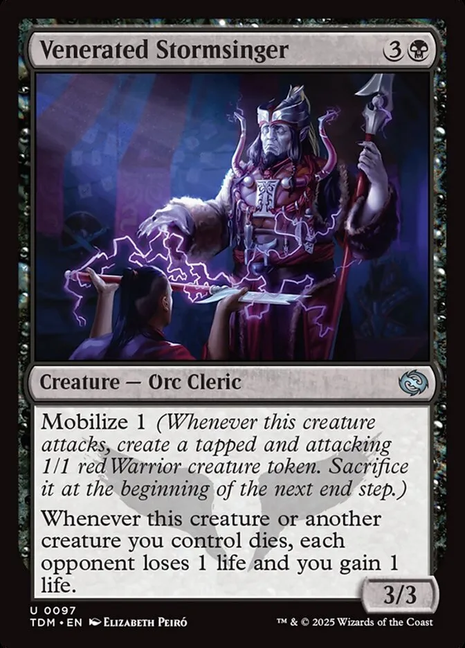 2025 Tarkir: Dragonstorm Venerated Stormsinger #97 uncommon card image