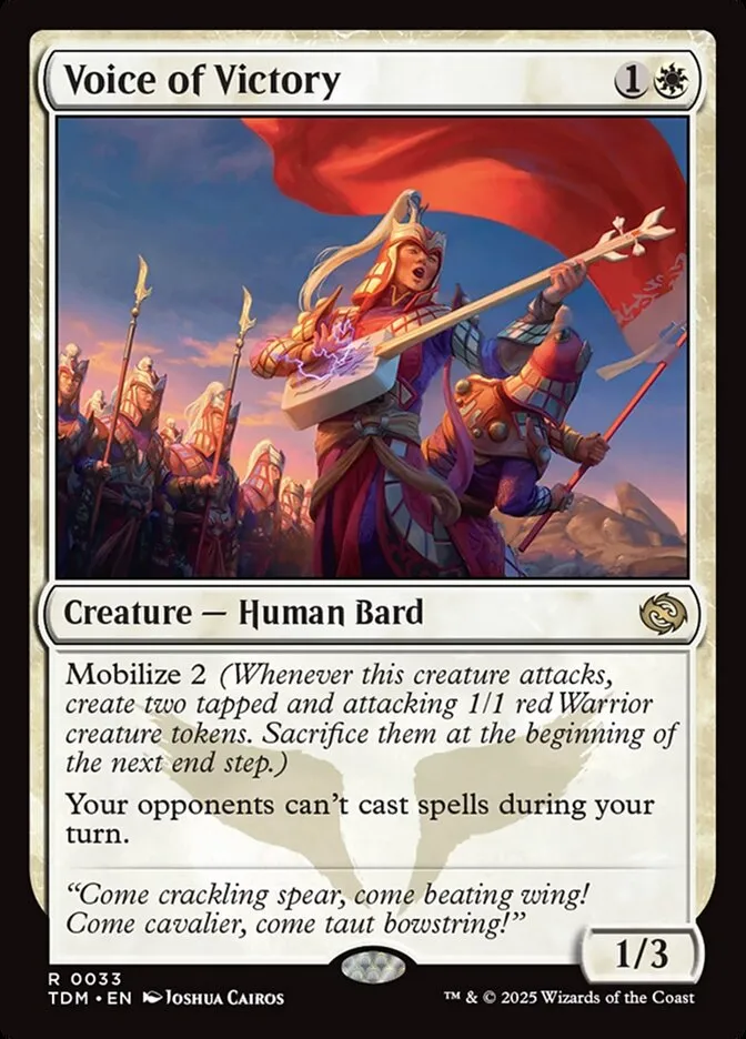 2025 Tarkir: Dragonstorm Voice of Victory rare #33 rare card image