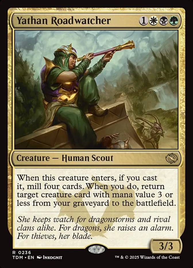 2025 Tarkir: Dragonstorm Yathan Roadwatcher #236 rare card image