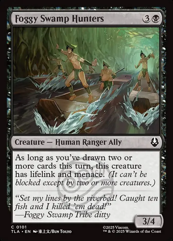 2025 Avatar: The Last Airbender Foggy Swamp Hunters common #101 common card image