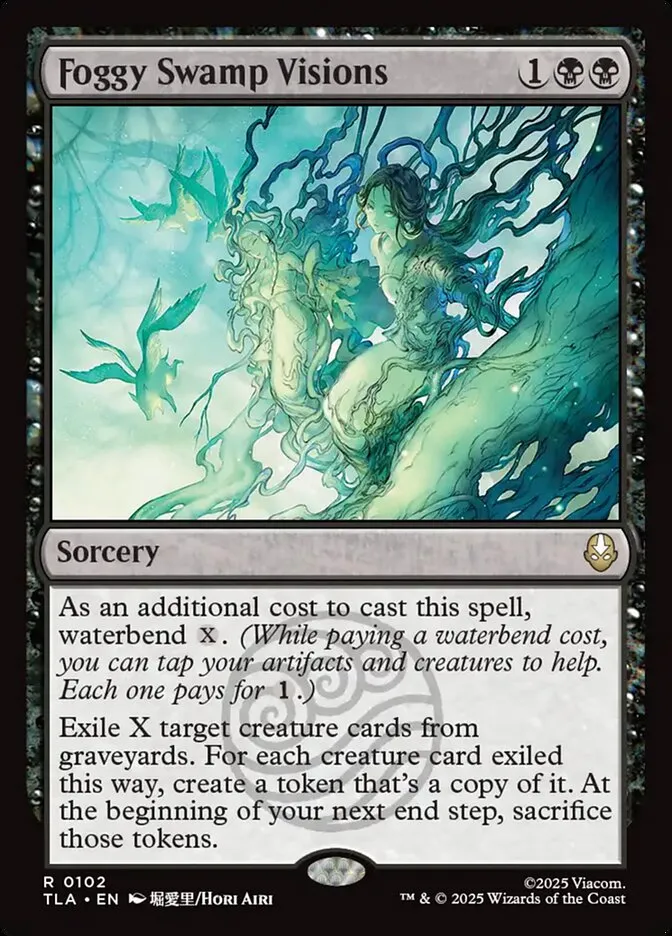 2025 Avatar: The Last Airbender Foggy Swamp Visions rare #102 rare card image