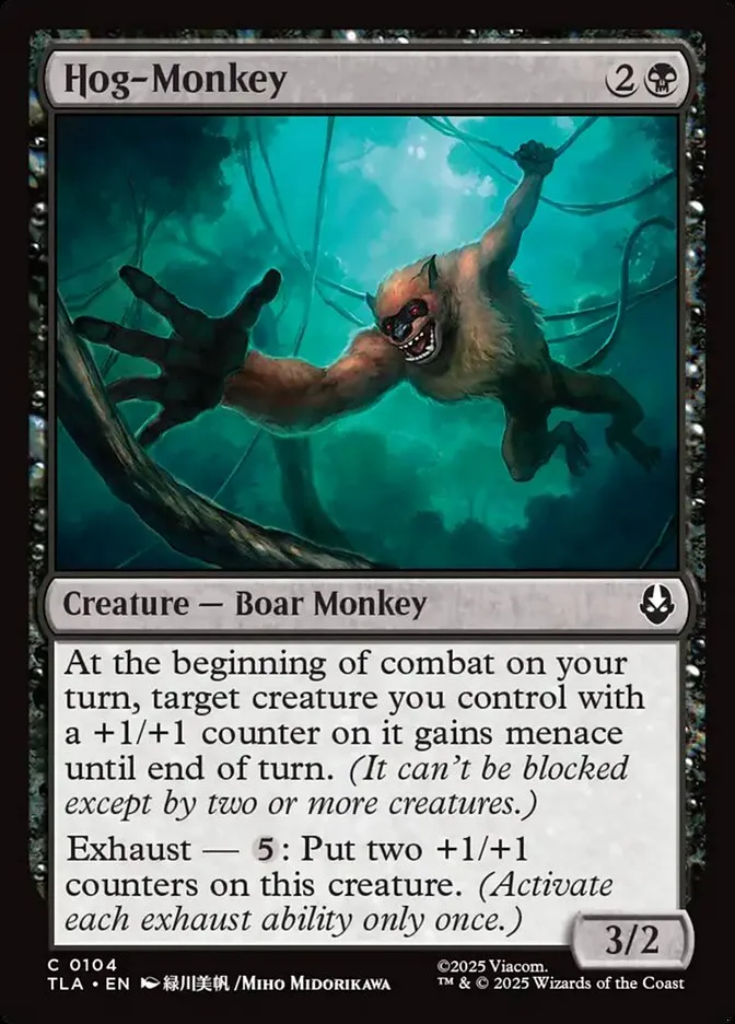 2025 Avatar: The Last Airbender Hog-Monkey #104 common card image