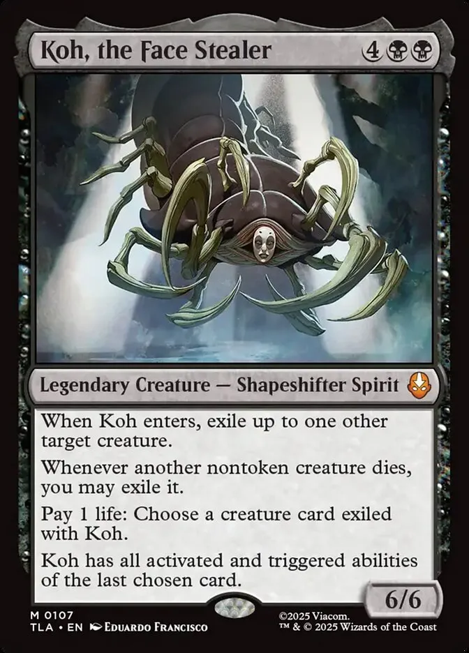 2025 Avatar: The Last Airbender Koh, the Face Stealer #107 mythic card image