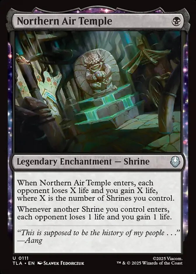 2025 Avatar: The Last Airbender Northern Air Temple #111 uncommon card image