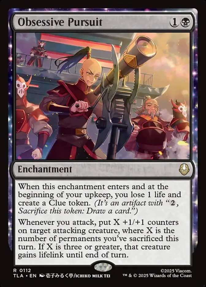 2025 Avatar: The Last Airbender Obsessive Pursuit rare #112 rare card image