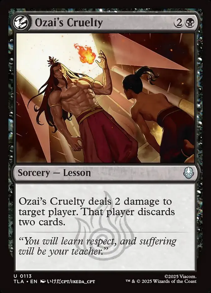 2025 Avatar: The Last Airbender Ozai's Cruelty #113 uncommon card image
