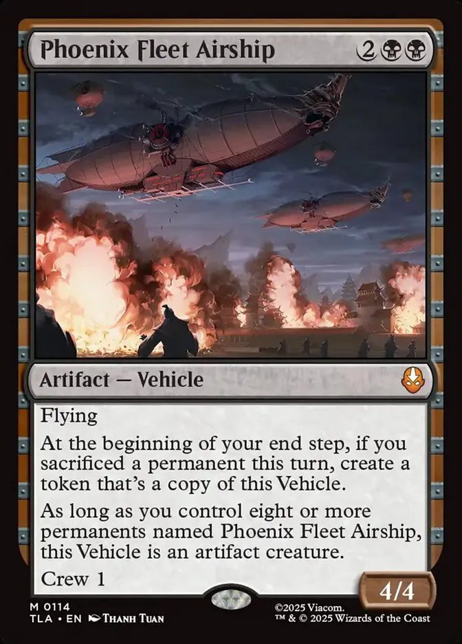 2025 Avatar: The Last Airbender Phoenix Fleet Airship #114 mythic card image
