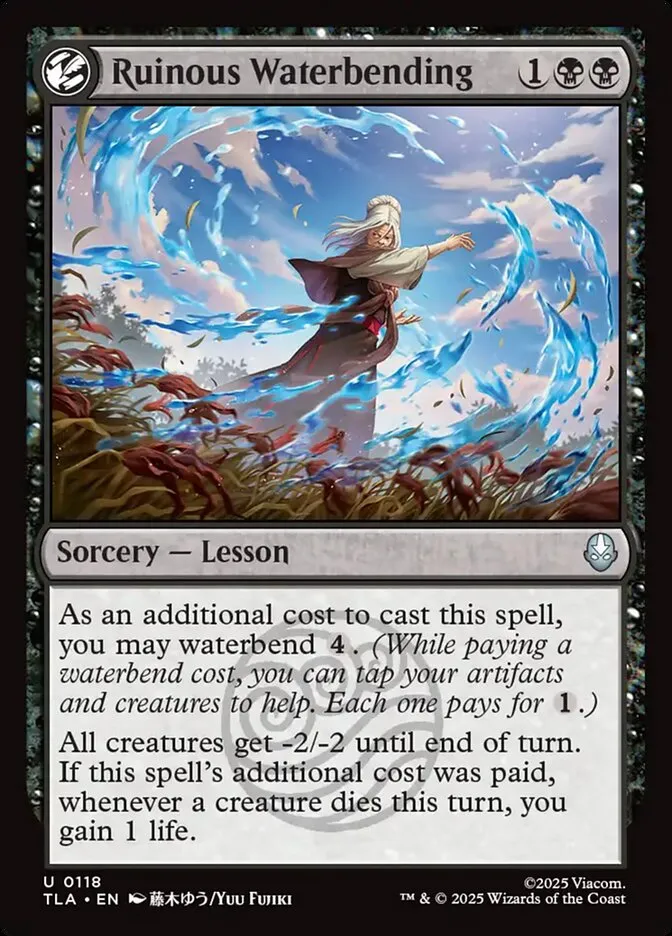 2025 Avatar: The Last Airbender Ruinous Waterbending #118 uncommon card image