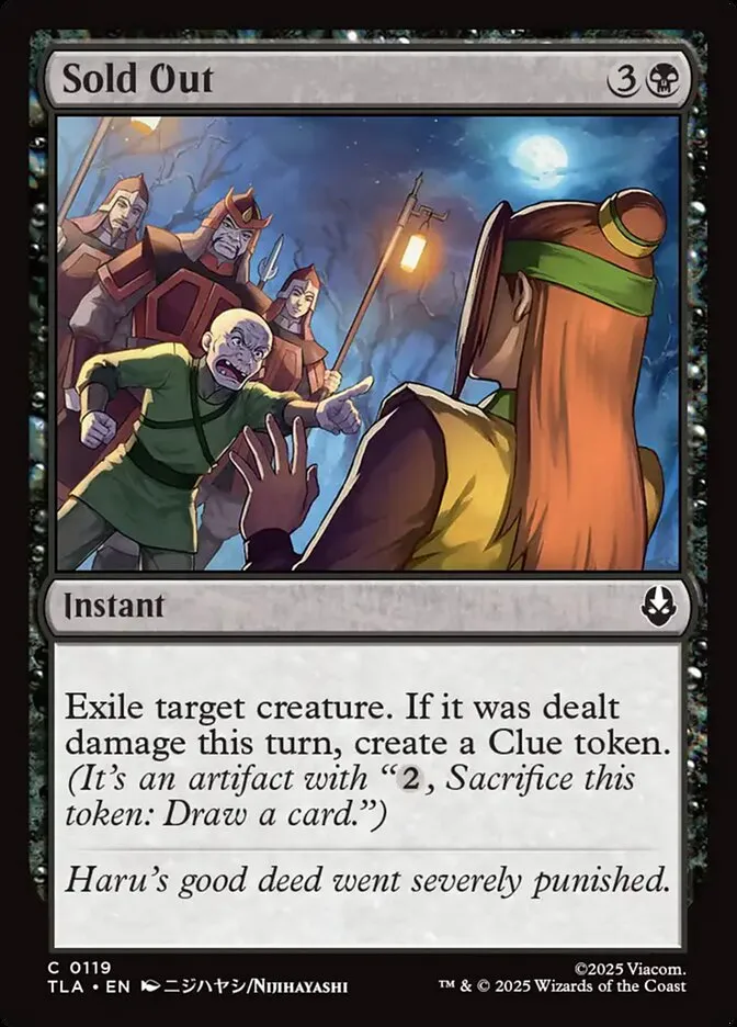 2025 Avatar: The Last Airbender Sold Out #119 common card image