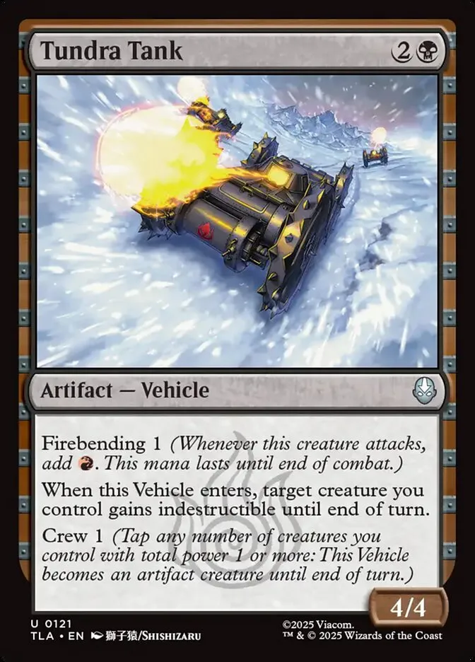 2025 Avatar: The Last Airbender Tundra Tank #121 uncommon card image