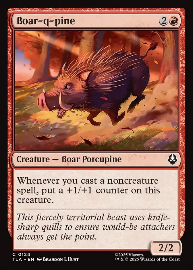 2025 Avatar: The Last Airbender Boar-q-pine #124 common card image