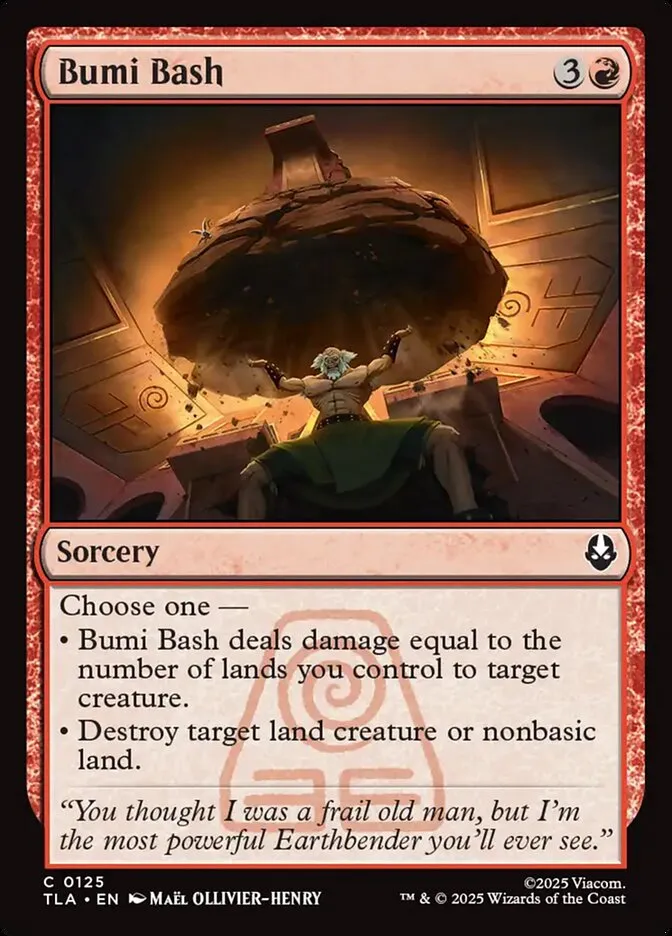 2025 Avatar: The Last Airbender Bumi Bash #125 common card image