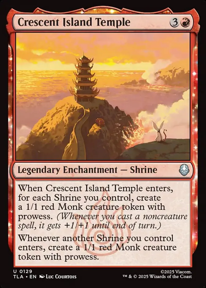 2025 Avatar: The Last Airbender Crescent Island Temple #129 uncommon card image