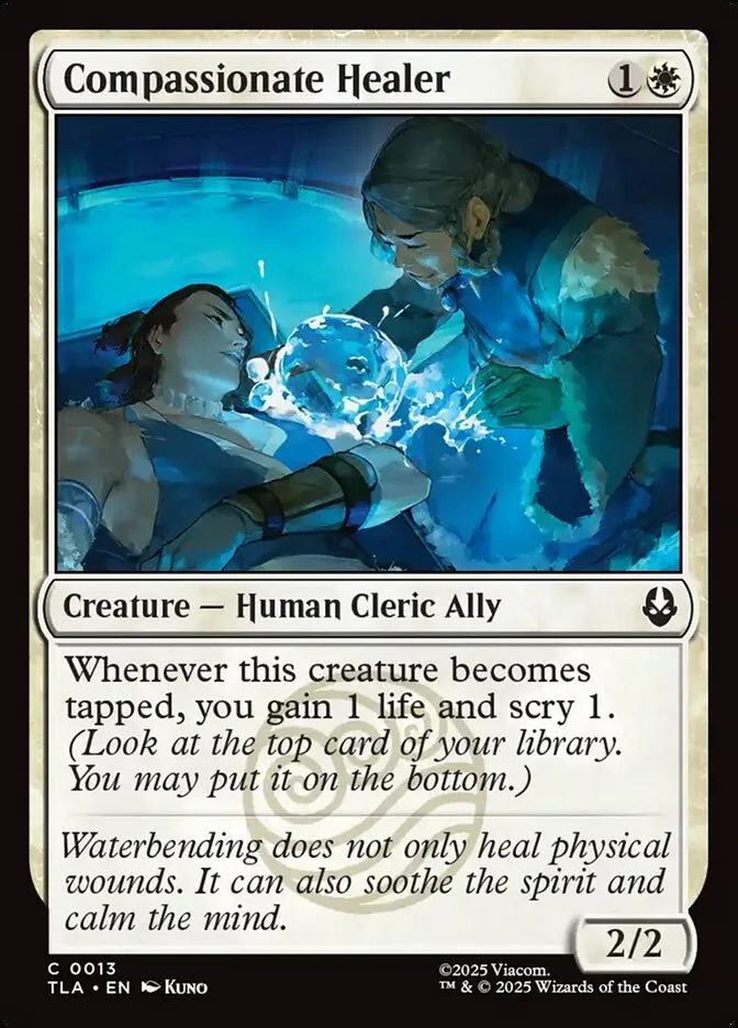 2025 Avatar: The Last Airbender Compassionate Healer [Foil] common #13 common card image