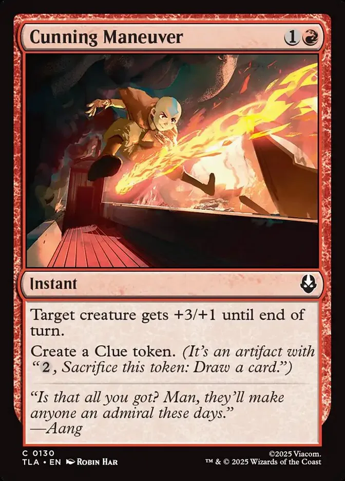 2025 Avatar: The Last Airbender Cunning Maneuver #130 common card image