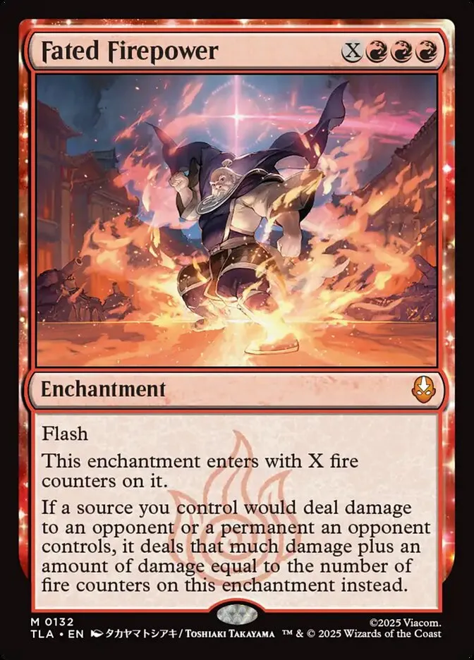 2025 Avatar: The Last Airbender Fated Firepower #132 mythic card image
