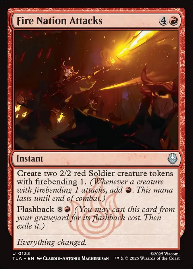 2025 Avatar: The Last Airbender Fire Nation Attacks #133 uncommon card image