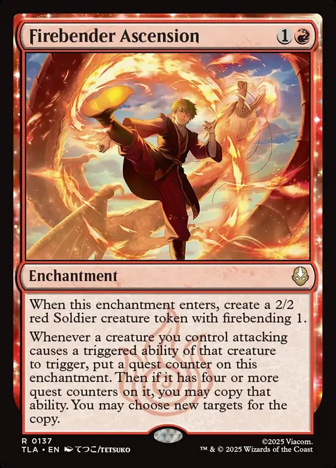 2025 Avatar: The Last Airbender Firebender Ascension rare #137 rare card image