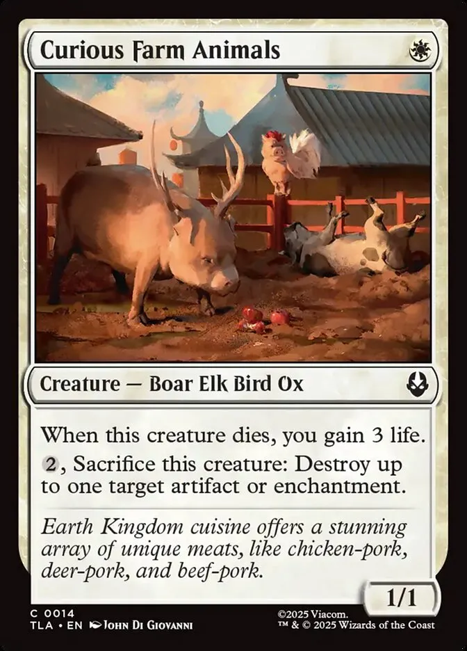 2025 Avatar: The Last Airbender Curious Farm Animals [Foil] common #14 common card image