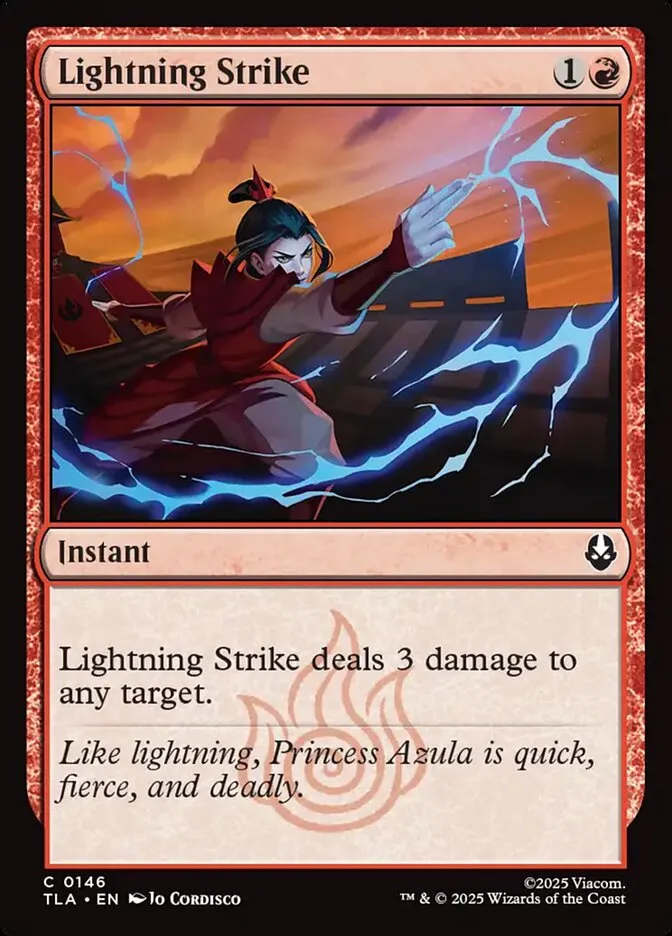 2025 Avatar: The Last Airbender Lightning Strike #146 common card image