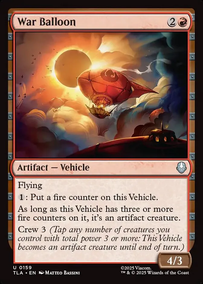 2025 Avatar: The Last Airbender War Balloon #159 uncommon card image